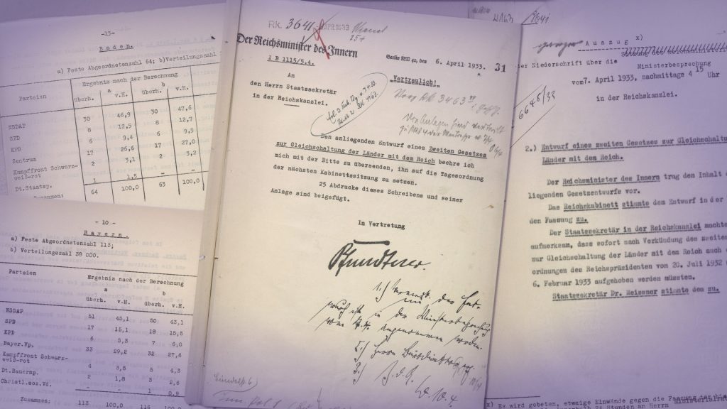 Gleichschaltung der Länder und der Beamtenschaft